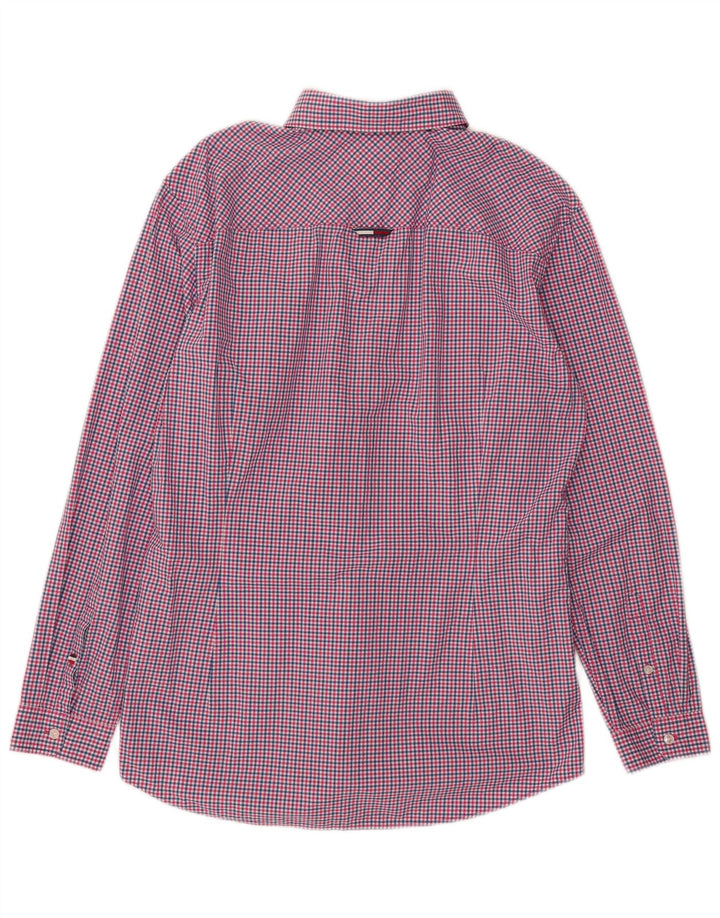 Camicia slim fit da uomo Tommy Hilfiger XL in cotone a quadretti multicolore