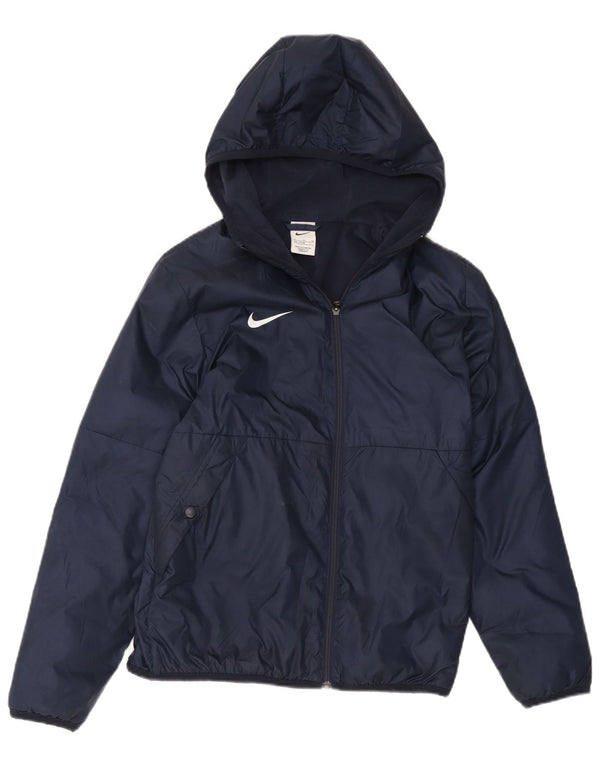 Giacca a vento con cappuccio grafica Nike da ragazzo 13-14 anni XL blu navy