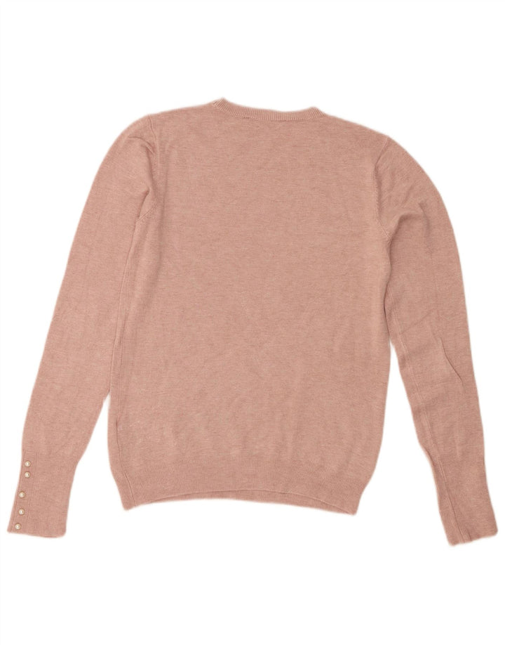 Maglione maglione girocollo da donna Zara UK 12 Viscosa rosa medio