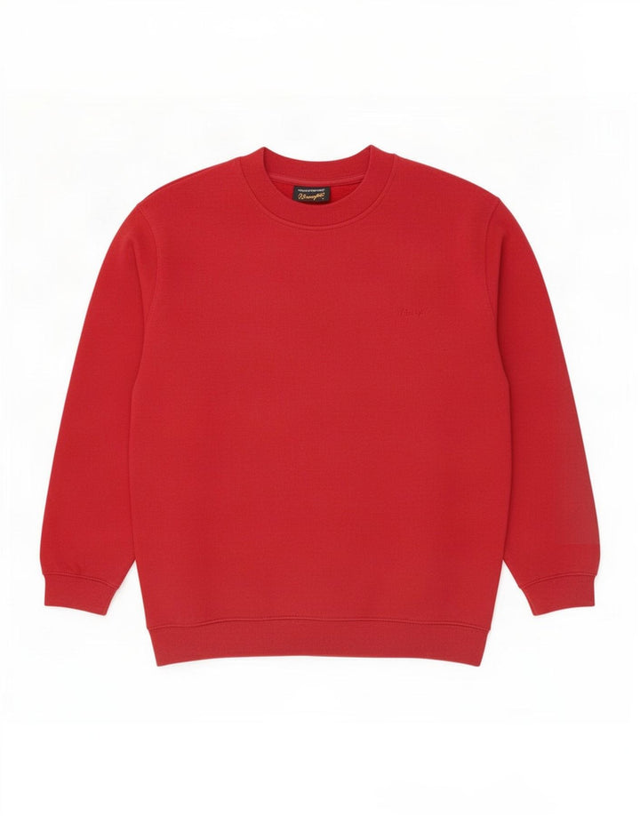 Felpa da uomo Wrangler maglione grande in cotone rosso