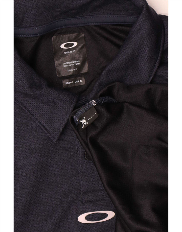 Polo Oakley da uomo con vestibilità regolare, taglia grande, blu navy