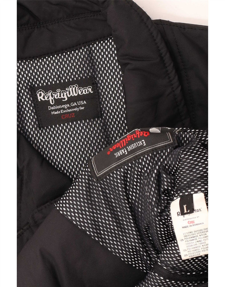 Giacca a vento Cruz da donna Refrigiwear UK 14 grande nera in poliammide