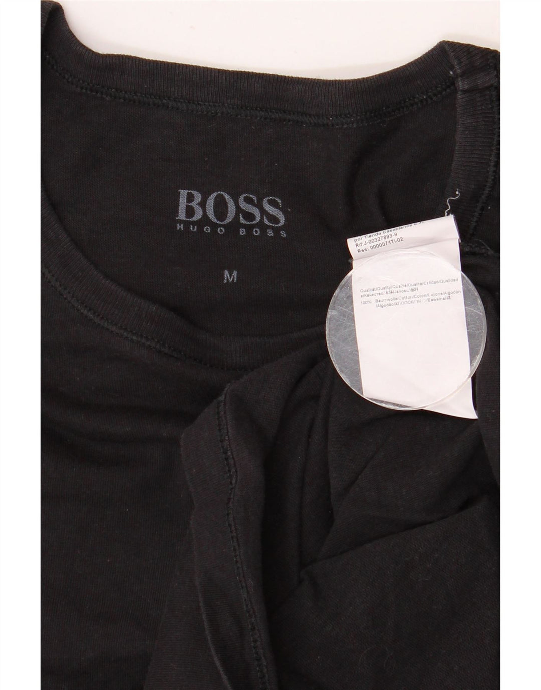 T-shirt da uomo HUGO BOSS Top in cotone nero medio