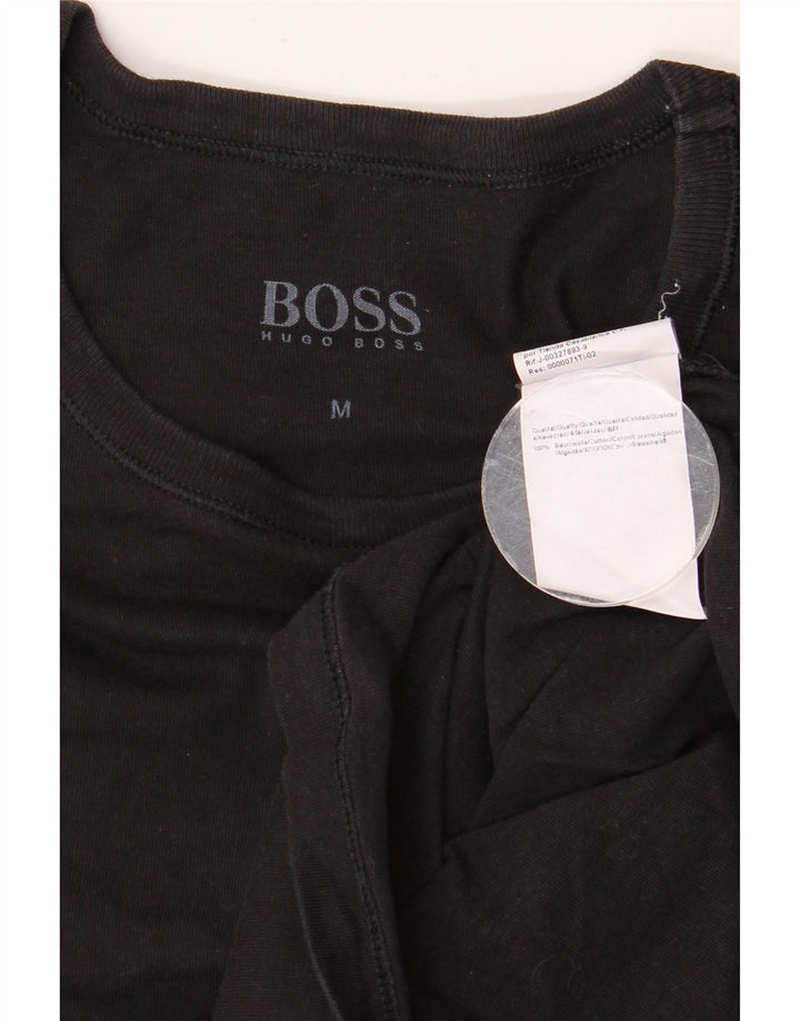 T-shirt da uomo HUGO BOSS Top in cotone nero medio