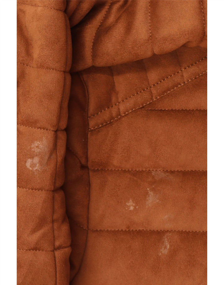 Giacca imbottita da uomo Zara UK 42 XL poliestere marrone