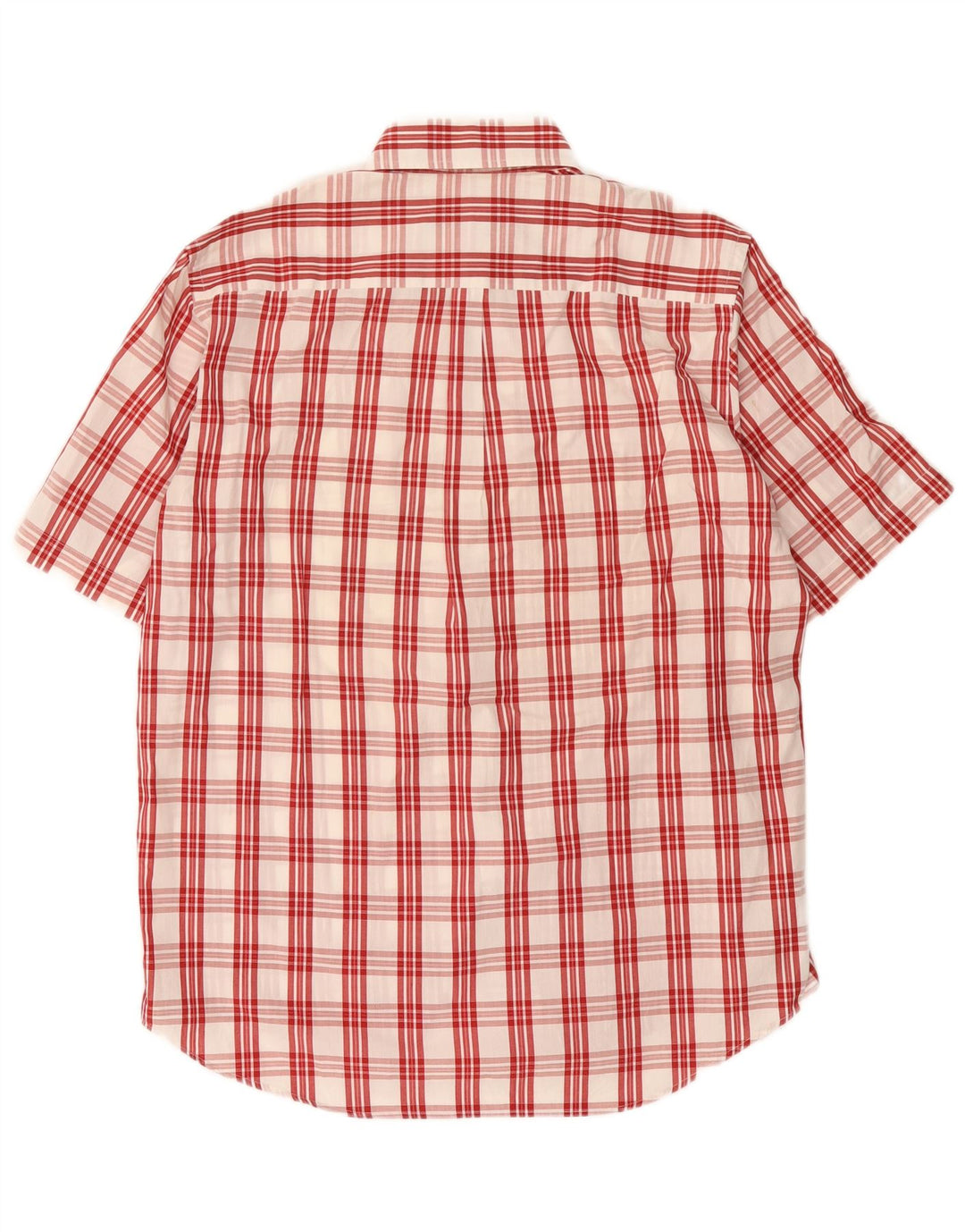 Camicia da uomo a maniche corte Best Company, cotone a quadri rossi grandi