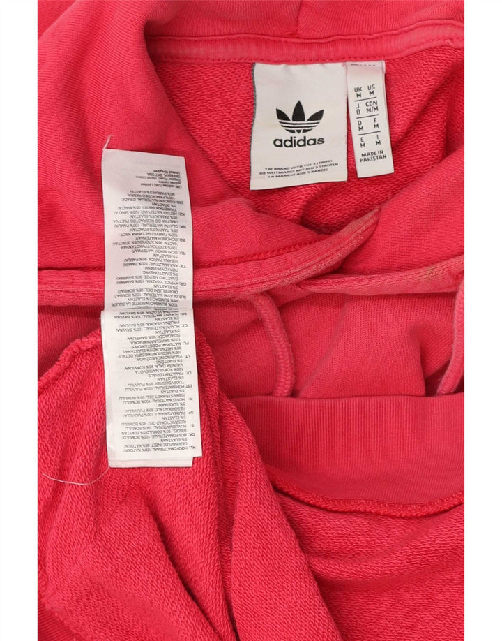 Felpa con cappuccio da uomo Adidas, cotone rosa medio