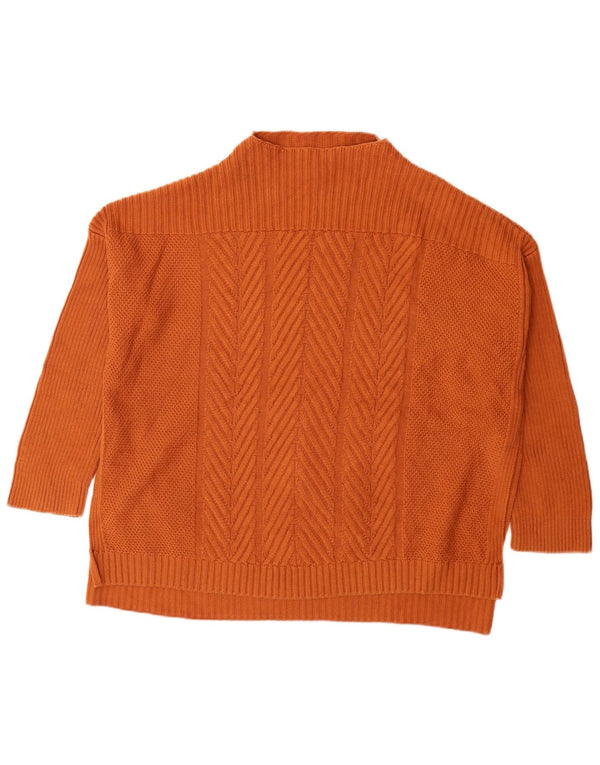Maglione Barbour da donna con collo alto e maniche a 3/4 UK 10 piccolo marrone