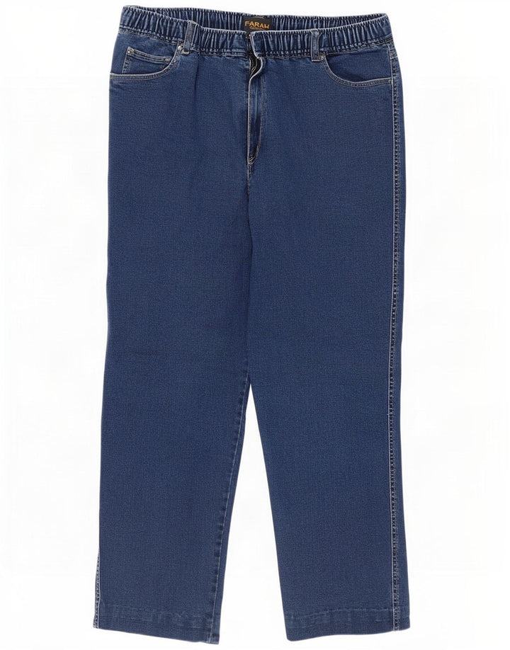 Jeans dritti classici da donna Farah W36 L27 cotone blu