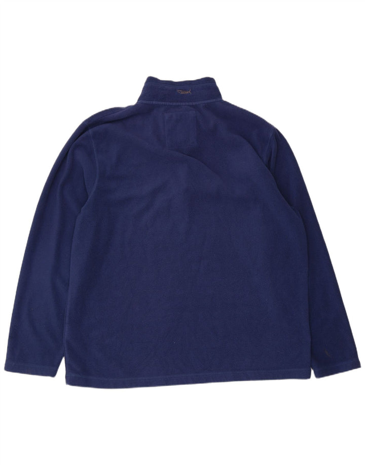 Maglione in pile da uomo con collo con zip Weird Fish XL poliestere blu navy