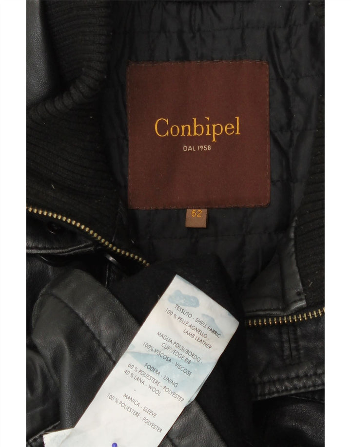 Giacca Pelle Uomo Conbipel IT 52 XL Pelle Nera