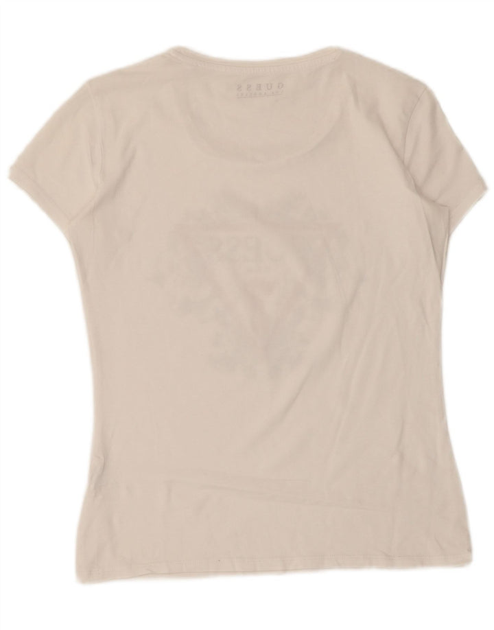 T-shirt grafica da donna Guess Top UK 12 Medium White