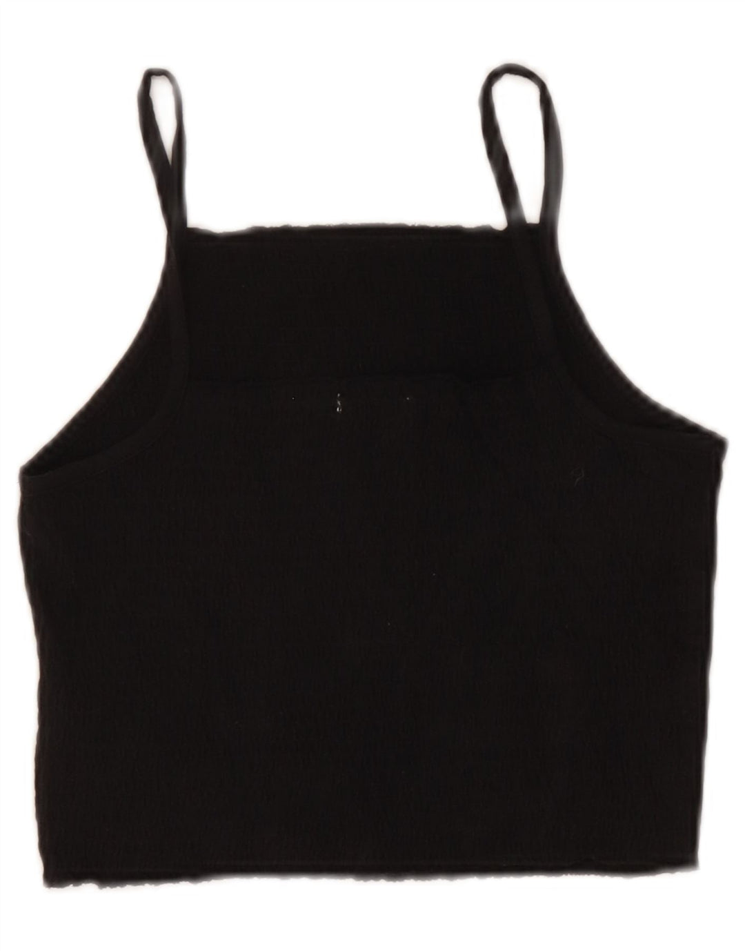 Canotta corta da donna Zara UK 12 cotone nero medio