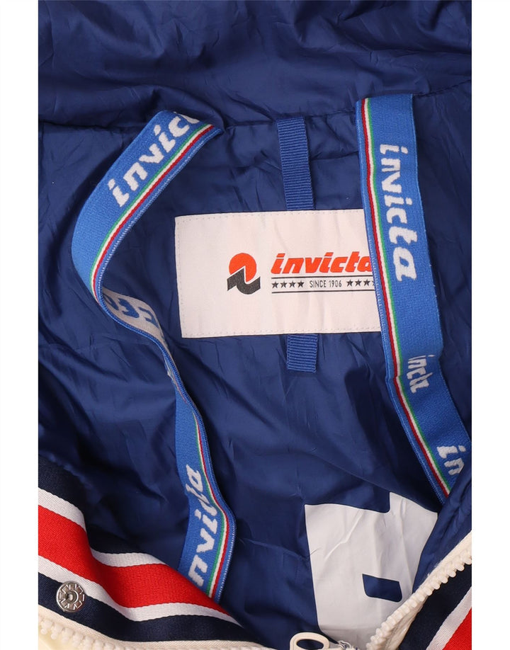 Giacca imbottita con cappuccio da uomo Invicta UK 36 Small bianca in poliammide