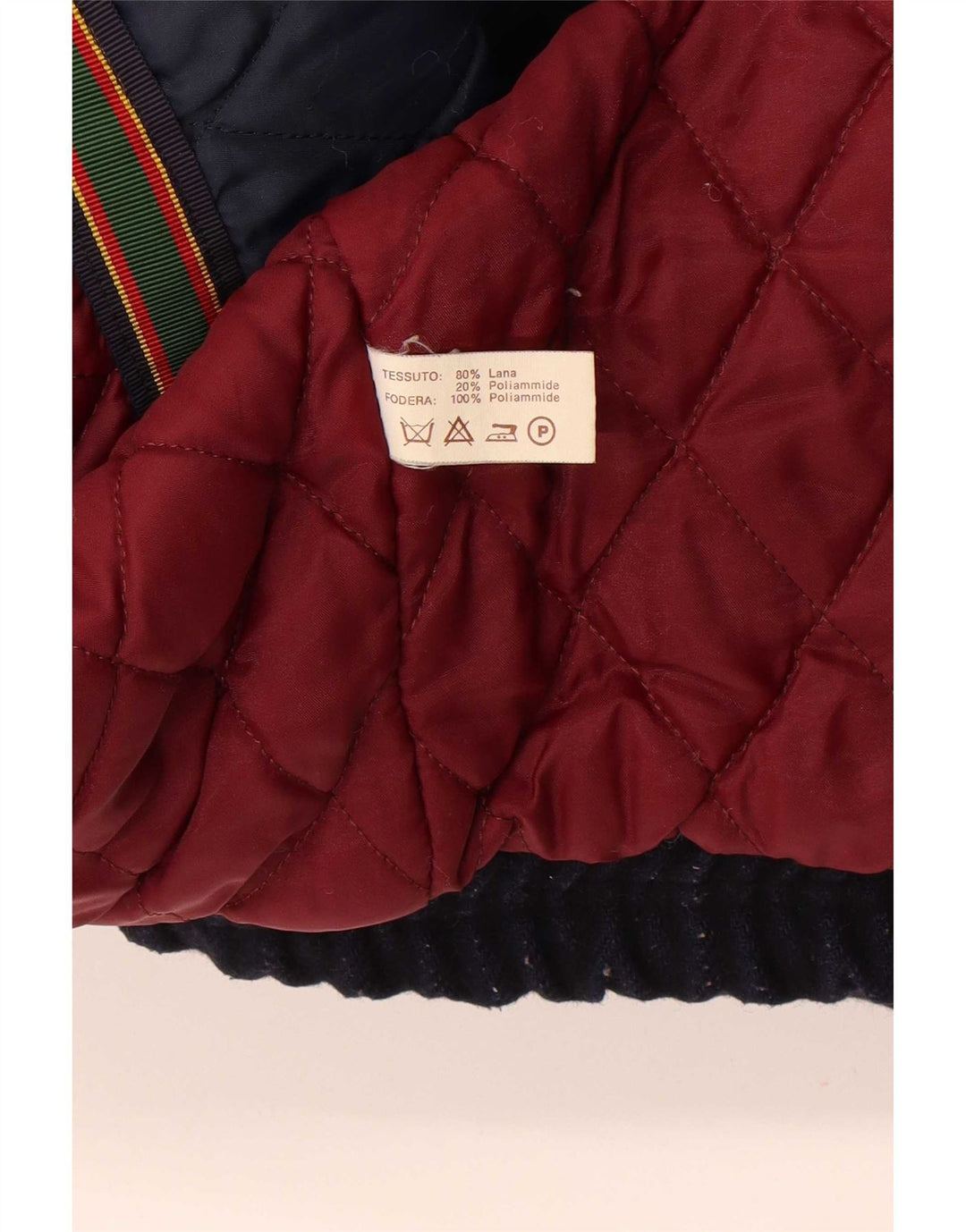 Giubbotto bomber vintage da uomo UK 42 XL in lana blu navy