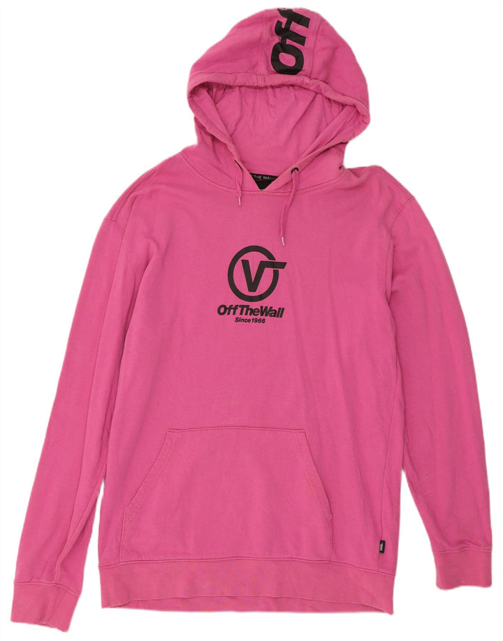Felpa con cappuccio grafica da uomo Vans XL rosa