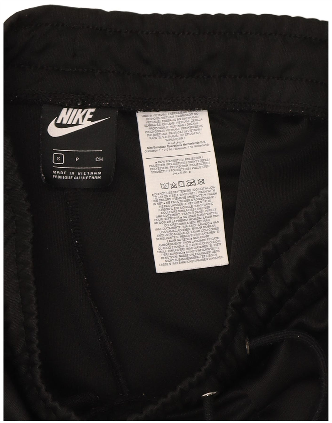 NIKE Womens Graphic Sport Shorts UK 10 Small  Black Polyester