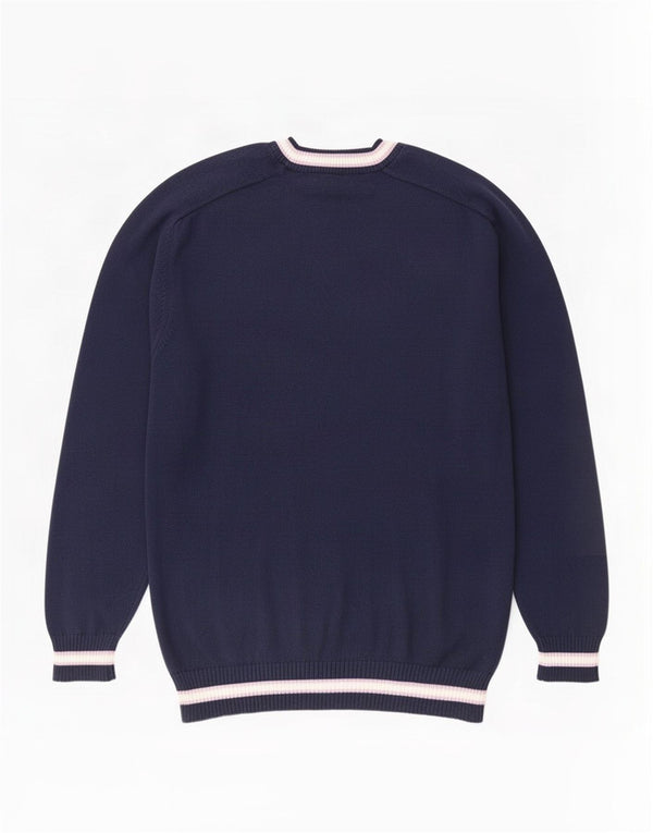 Maglione maglione girocollo da uomo Harmont & Blaine 2XL cotone a righe blu navy