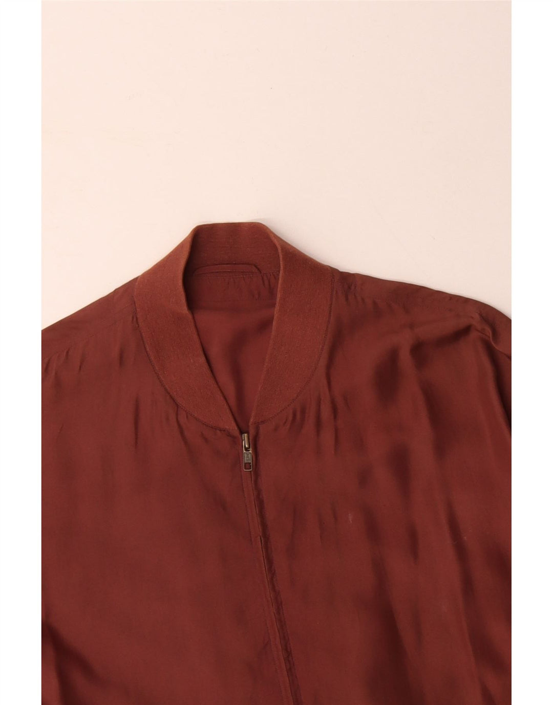 Giubbotto bomber da uomo VINTAGE UK 40 grande seta marrone