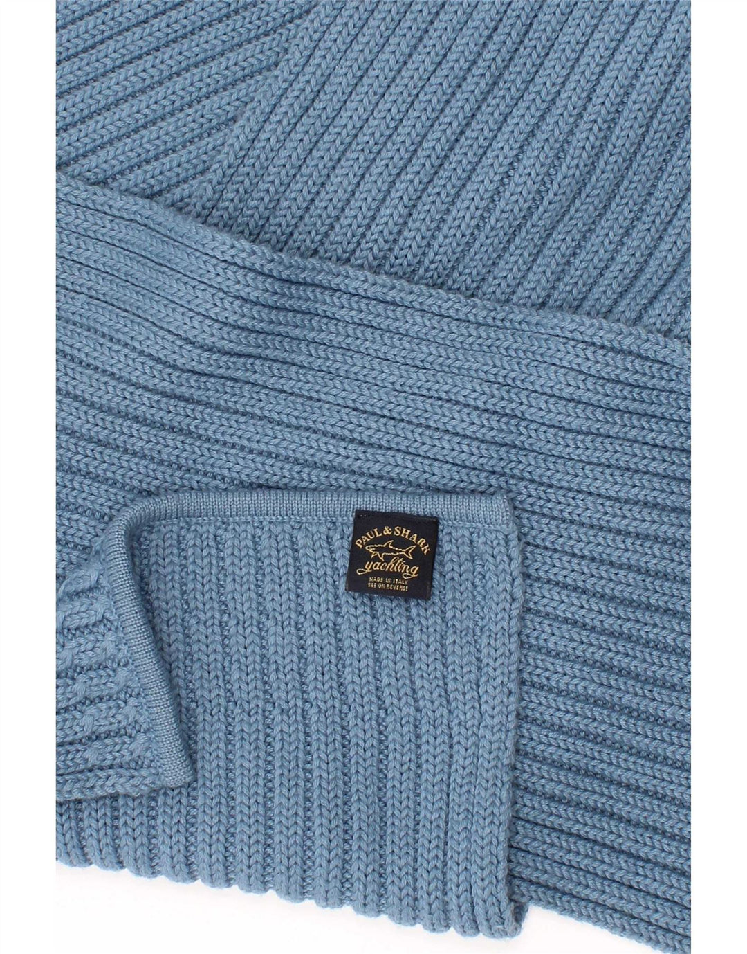 Paul & Shark Sciarpa Rettangolare da Uomo in Maglia Taglia Unica Blu
