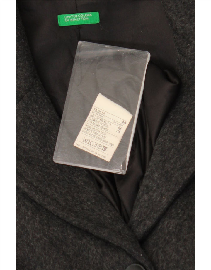 Cappotto Donna Benetton IT 44 Grigio Medio Lana