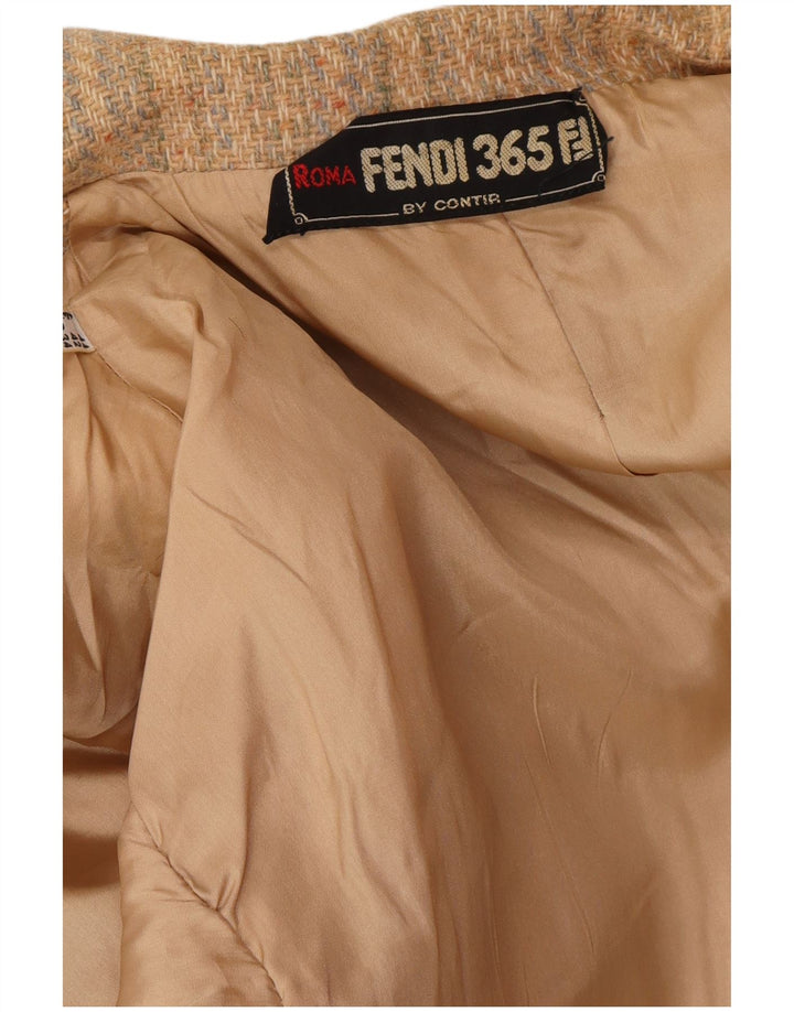 FENDI Giacca Blazer da Donna a 2 Bottoni IT 44 Classica a Righe Beige Medio
