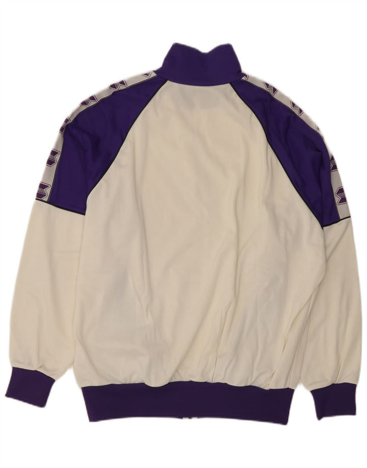Tuta intera grafica da uomo vintage grande poliestere color block bianco