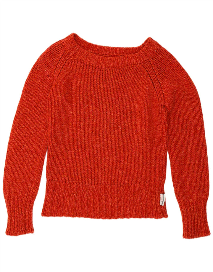 Murphy & Nye Maglione da donna con scollo a barca UK 10 Small Lana arancione