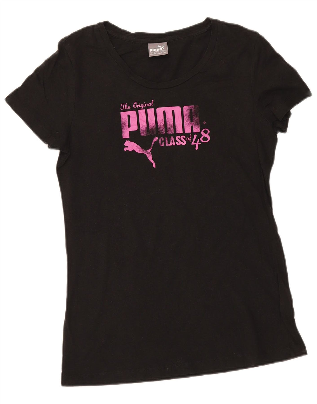 T-shirt grafica da donna PUMA Top UK 14 cotone nero medio