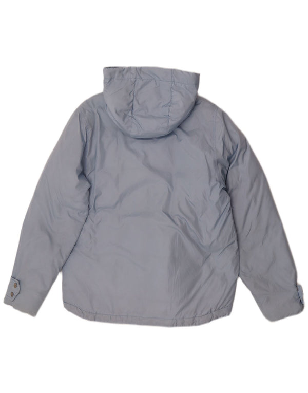 Diadora Womens Hooded Padded Jacket UK 14 Medium Blue Polyamide