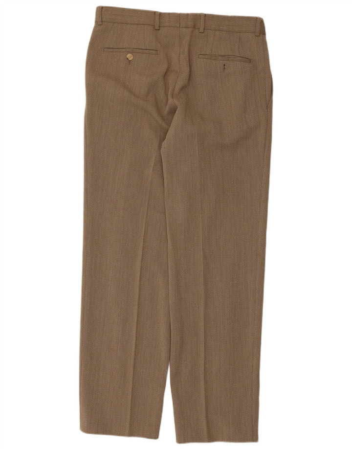 Pantaloni da abito dritti da uomo Hugo Boss IT 48 medio W34 L30 Marrone
