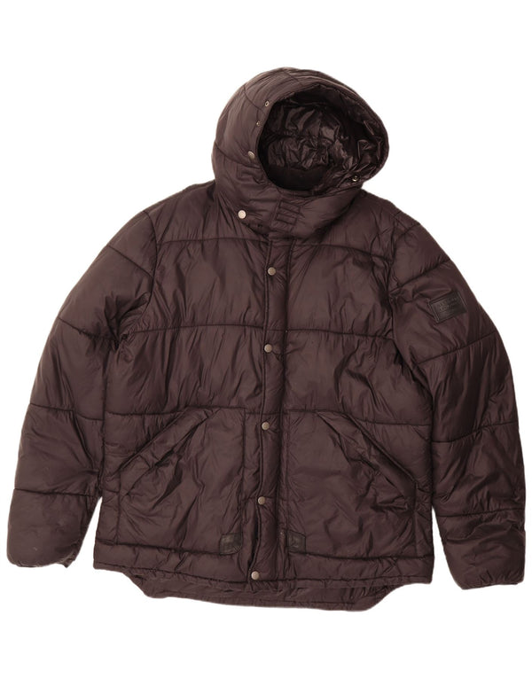 Giacca imbottita con cappuccio da uomo Barbour UK 42 XL nera in poliammide