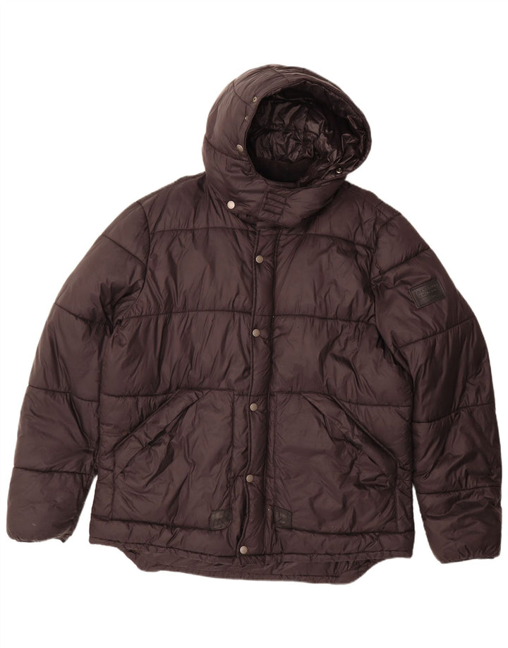 Giacca imbottita con cappuccio da uomo Barbour UK 42 XL nera in poliammide