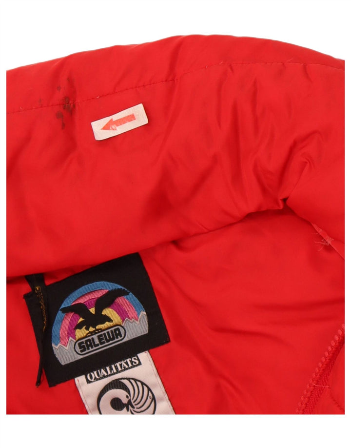 Giacca imbottita con cappuccio da uomo SALEWA UK 38 medio rosso poliammide