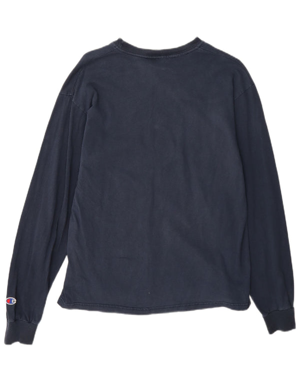 Top da donna a maniche lunghe Champion UK 14 cotone blu navy medio