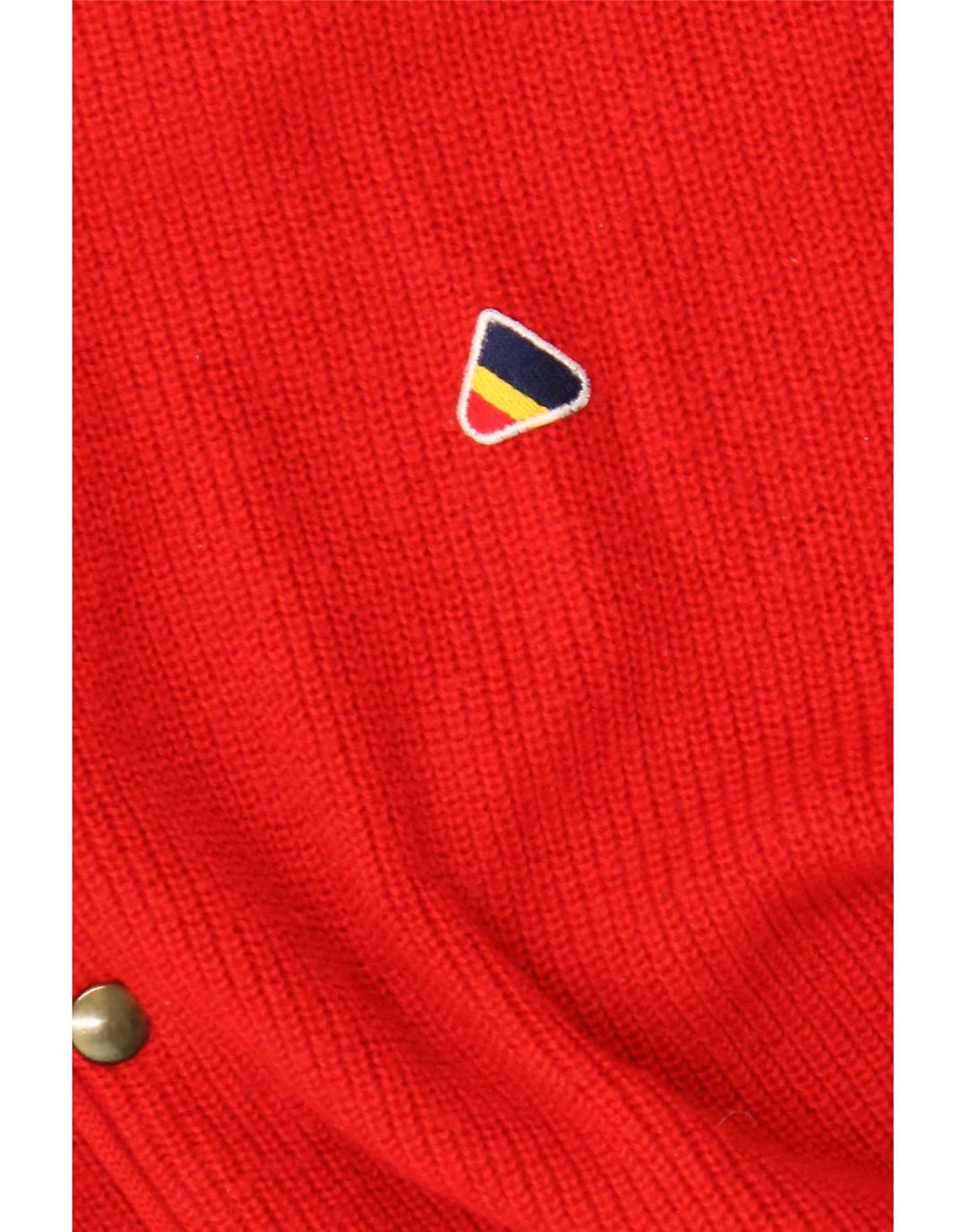 Maglione cardigan senza maniche vintage da uomo rosso medio