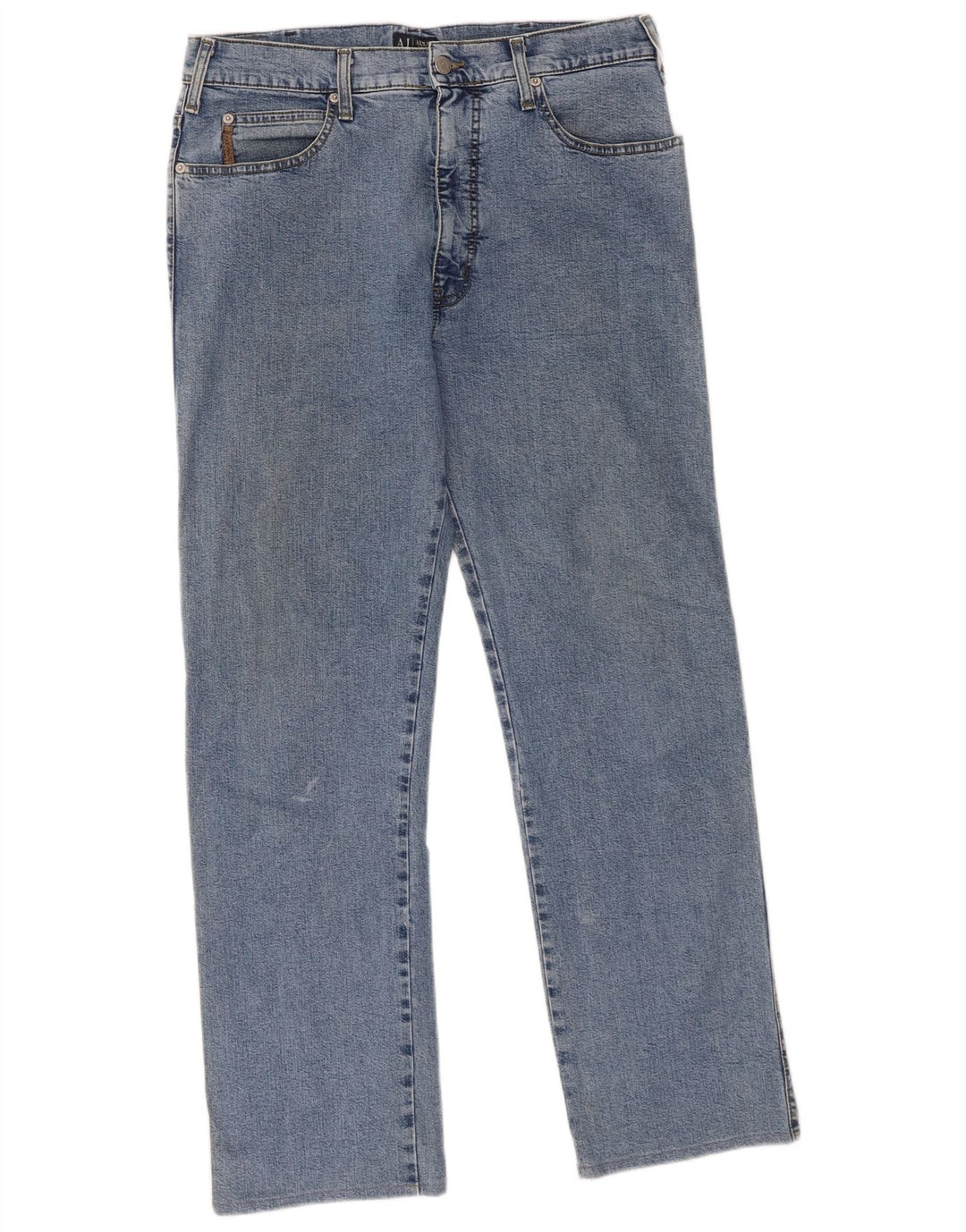 Jeans dritti da uomo Armani W34 L30 in cotone blu