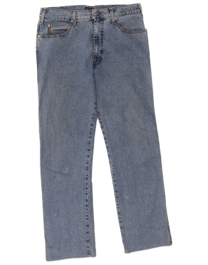 Jeans dritti da uomo Armani W34 L30 in cotone blu