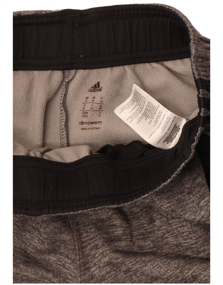 Pantaloni da tuta Adidas Climawarm da uomo in poliestere chiazzato grigio medio
