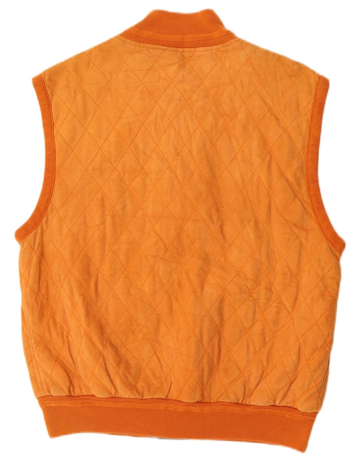 Gilet trapuntato da uomo Mila Schon UK 38 arancione medio