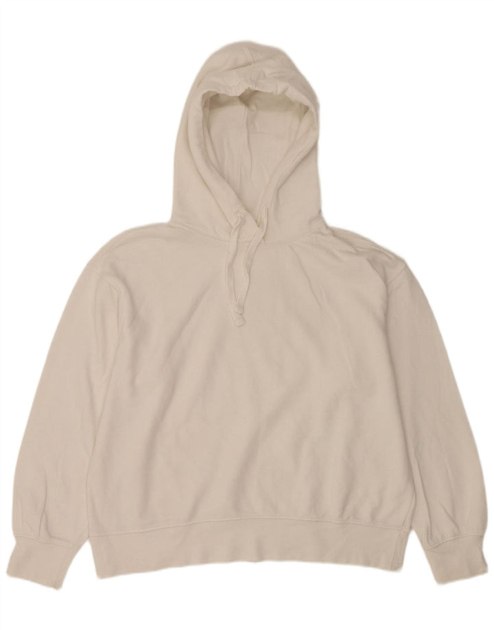 Maglione oversize con cappuccio da donna Zara UK 16 grande bianco