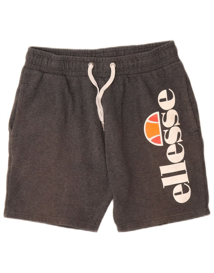 Pantaloncini sportivi grafici da uomo ELLESSE piccoli in cotone grigio