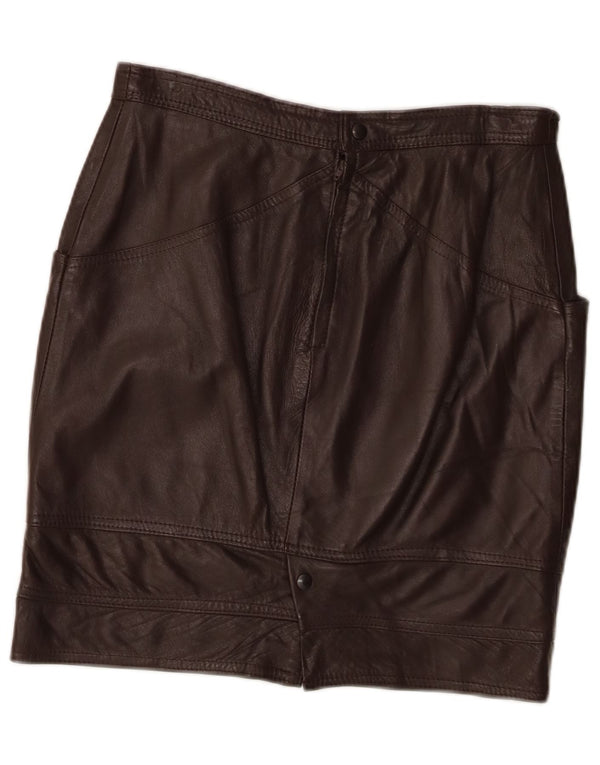 Gonna in Pelle Donna Conbipel IT 46 Large W30 Pelle Marrone