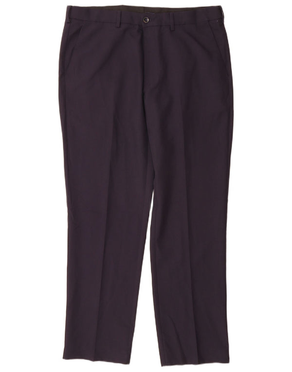 Pantaloni chino dritti vestibilità regolare da uomo Marks & Spencer W36 L31 Blu Navy