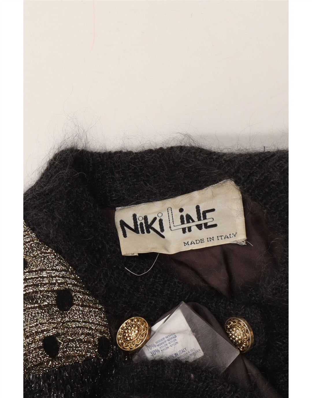 Maglione cardigan da donna Niki Line UK 14 Grande patchwork multicolore