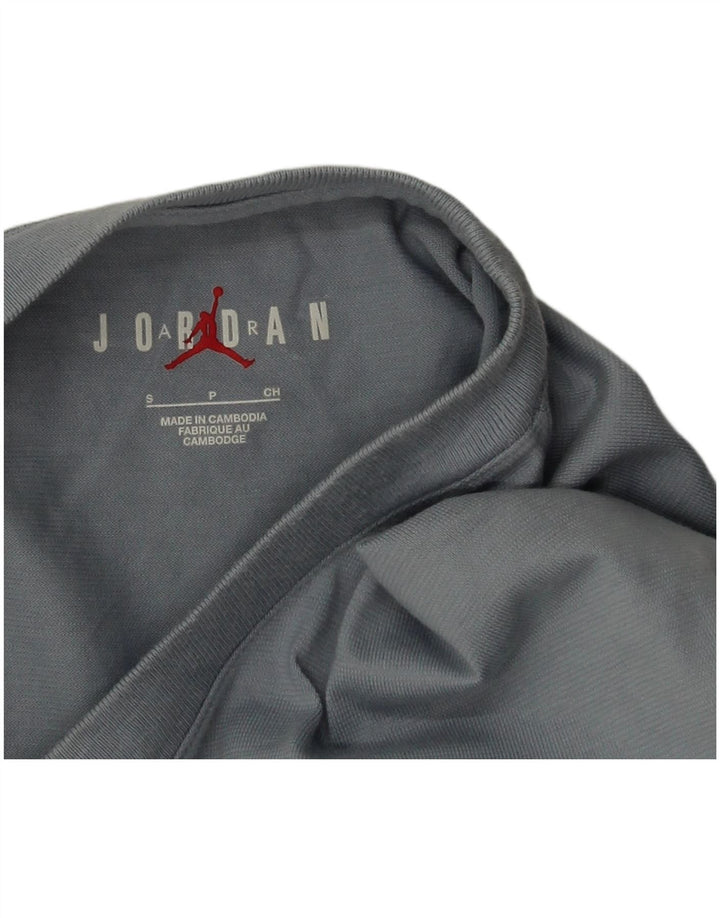 T-shirt grafica oversize Jordan da donna, taglia UK 10, piccola, in cotone grigio