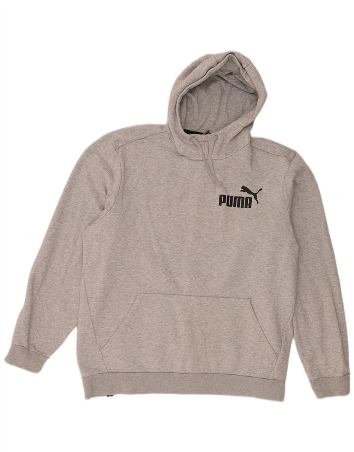 Felpa con cappuccio da uomo Puma 2XL in cotone grigio