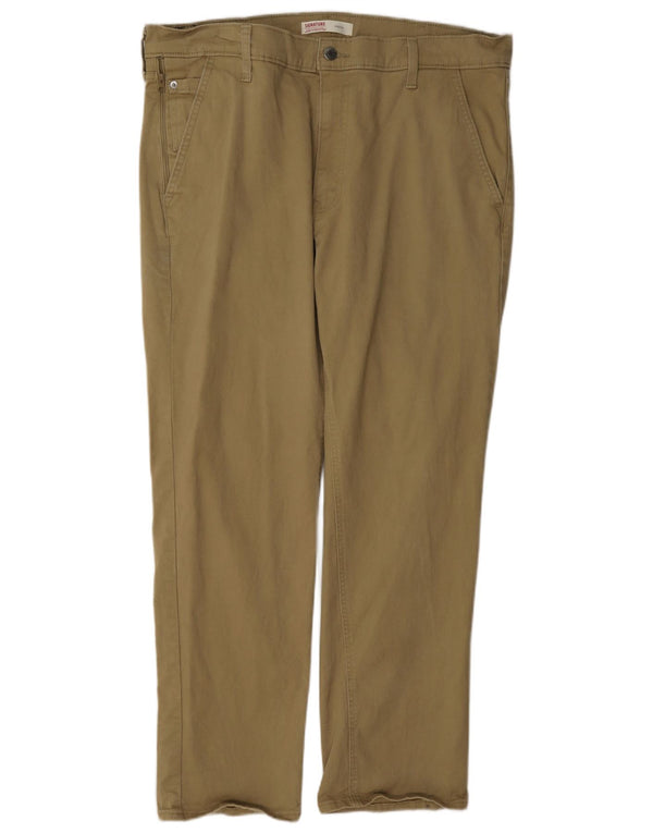 Pantaloni chino slim firmati da uomo Levi's W38 L32 cotone kaki