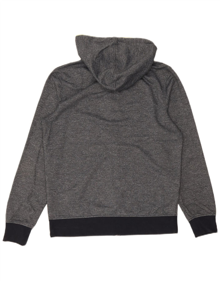 Maglione con cappuccio e zip da uomo Jack & Jones in cotone screziato grigio medio