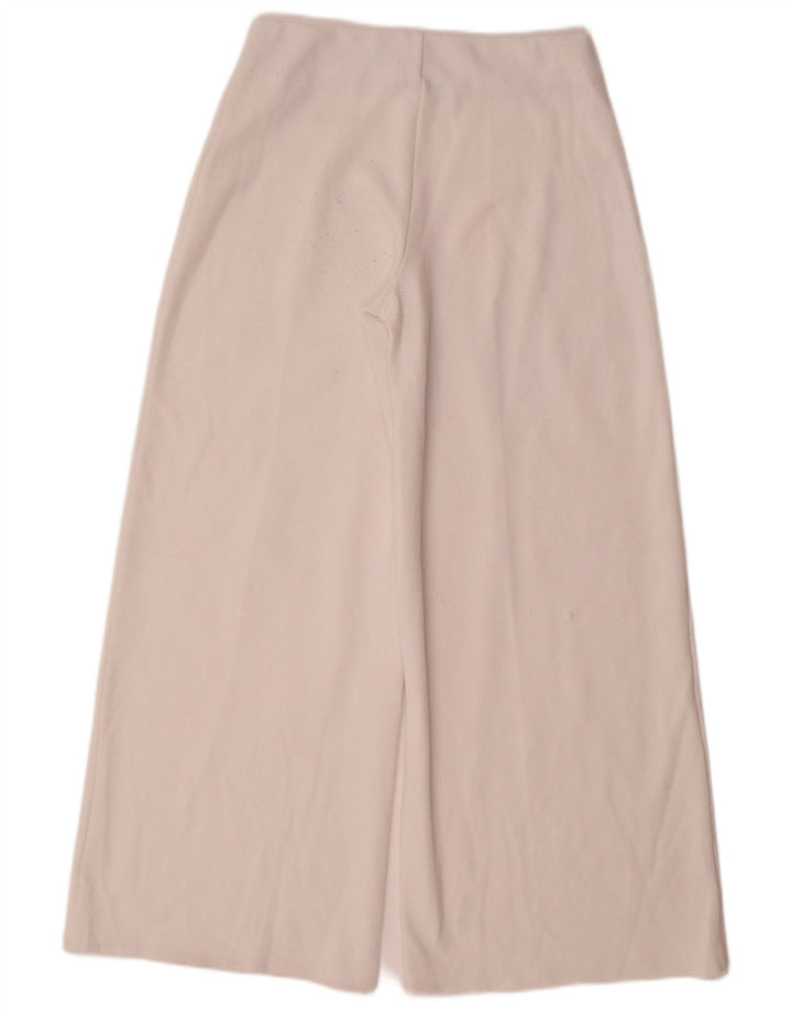 Pantaloni casual a gamba larga da donna Zara medi W30 L31 poliestere bianco